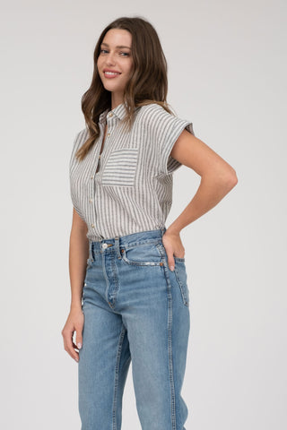 Harbor Stripe Linen Shirt