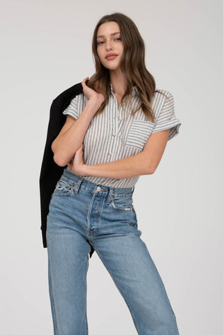 Harbor Stripe Linen Shirt