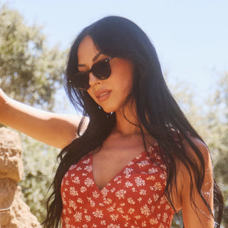 Diff Eyewear: Beth Sequoia and Blue Green Gradient Polarized Sunglasses