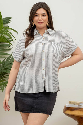 Harbor Stripe Linen Shirt