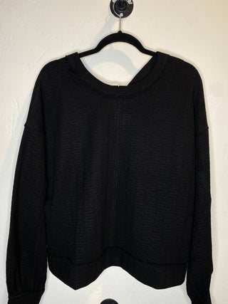 The Ashley Raw Edge Knit Top