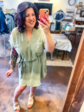 Belted Mini Dress