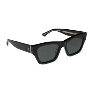 Diff Eyewear: Beth ii Black and Grey Polarized Sunglasses