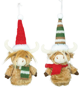 Christmas Jolly Highland Cow Ornament
