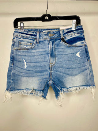 Raw Frayed Denim Shorts