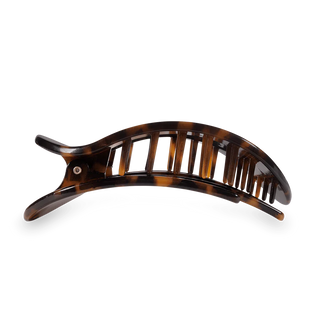 Tortoise Medium Flat Round Hair Clip