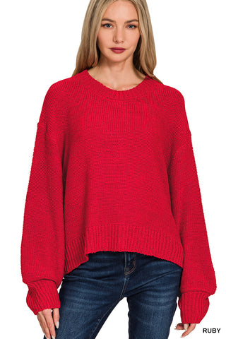 HARPER OVERSIZED BALOON SLEEVE SWEATER