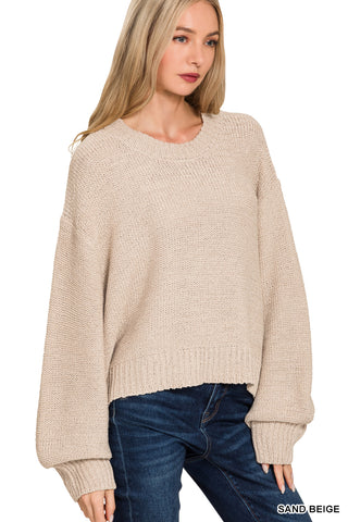HARPER OVERSIZED BALOON SLEEVE SWEATER
