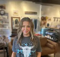 Blue Aztec Bull Skull Graphic Tee