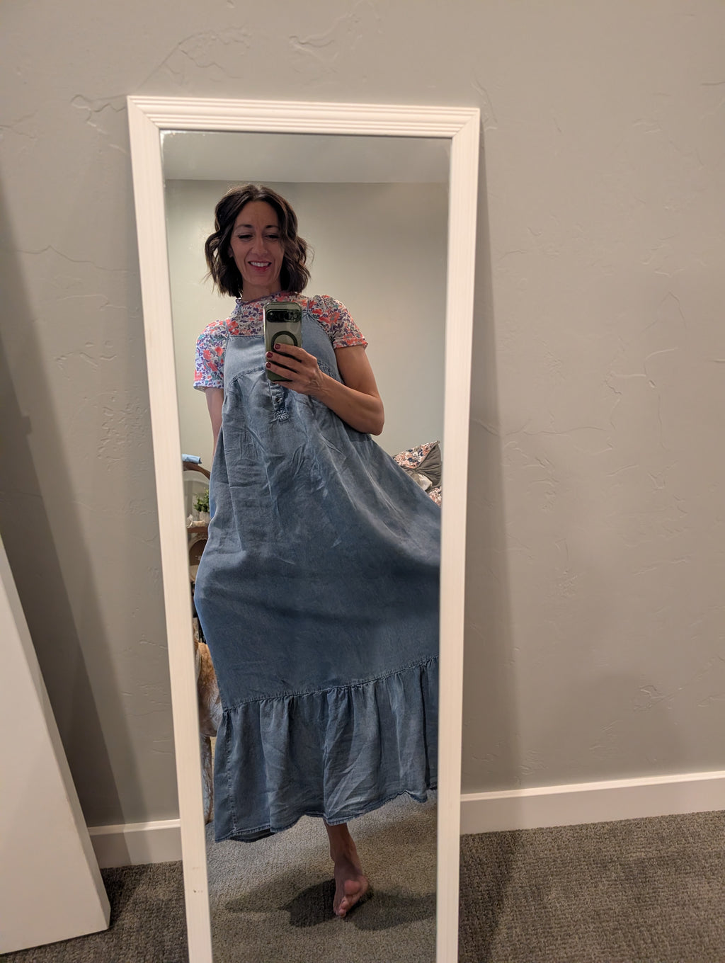 Denim Chambray Maxi Dress