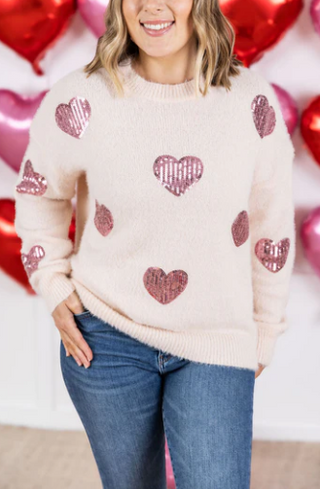 Sparkle Hearts Sweater