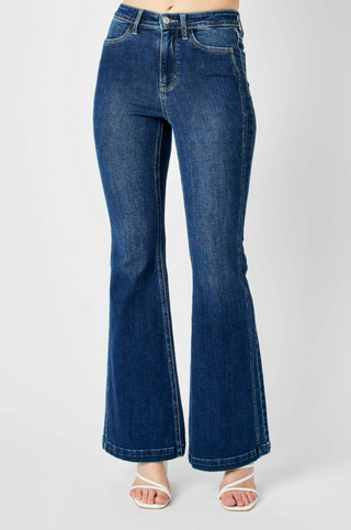 Kelly High Rise Angled Side Seam Flare Jeans