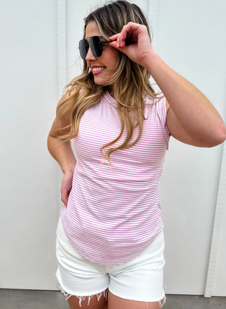 Bianca Striped Ribbed Tank