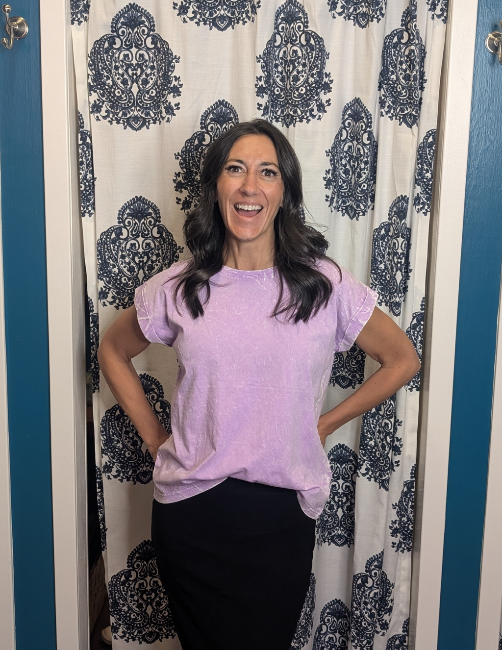 Purple Short Sleeve Zenana Top