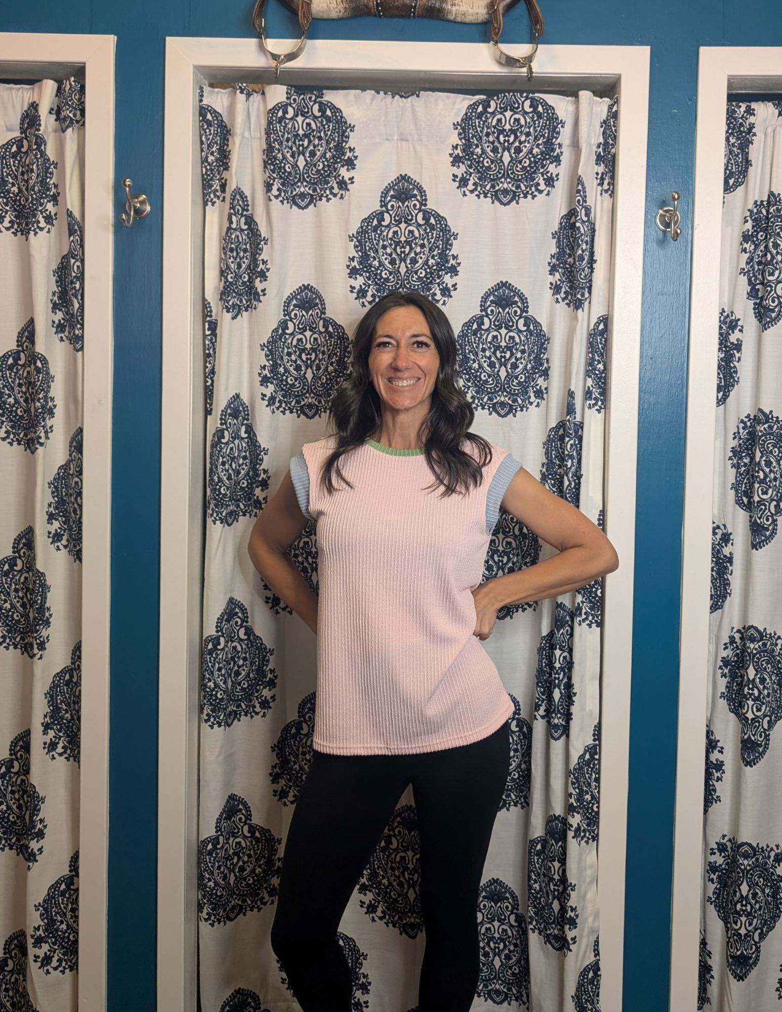 Short Sleeve Pink T-colored Trim